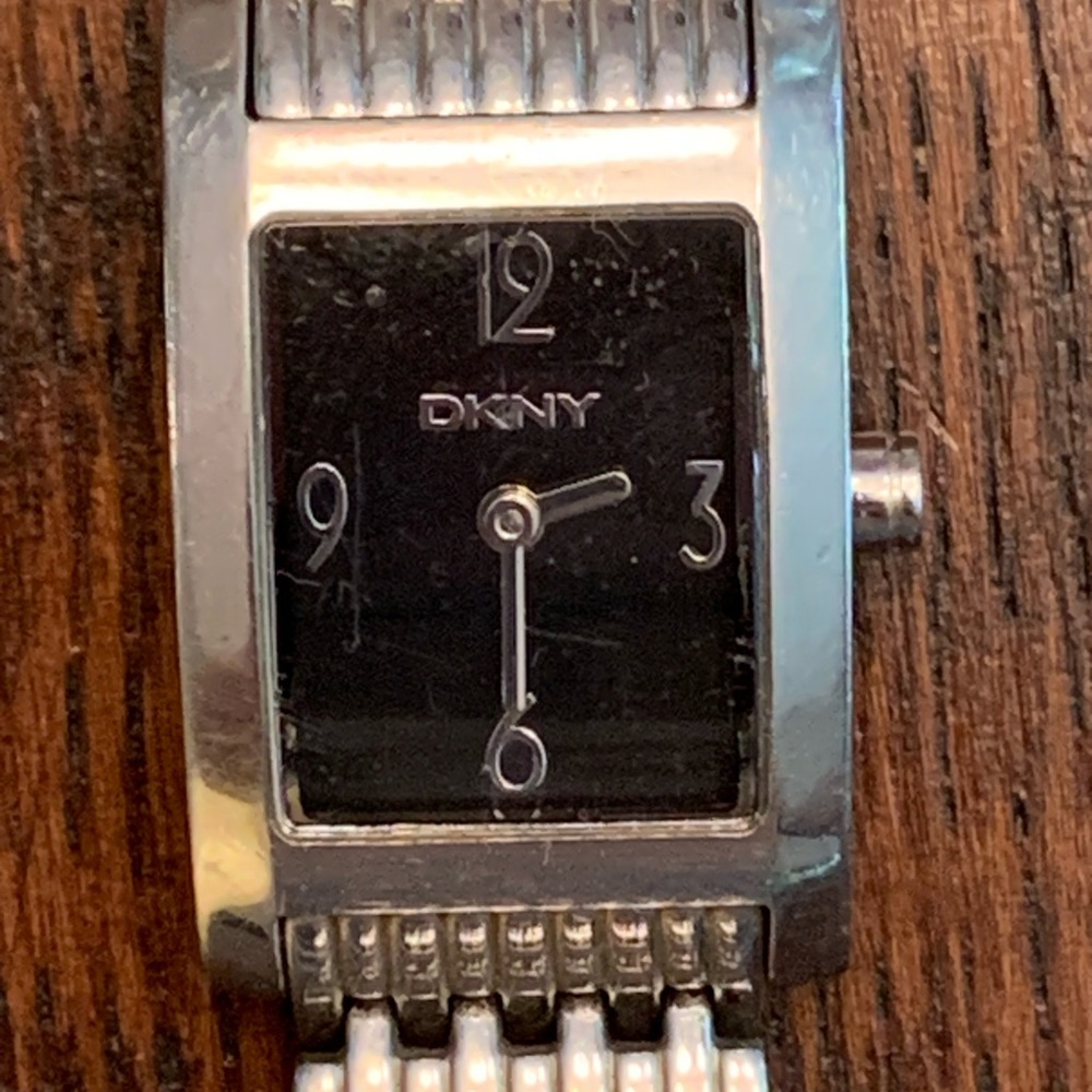 Dkny Ny-3607 Black Dial Rectangular Bracelet Watc… - image 1